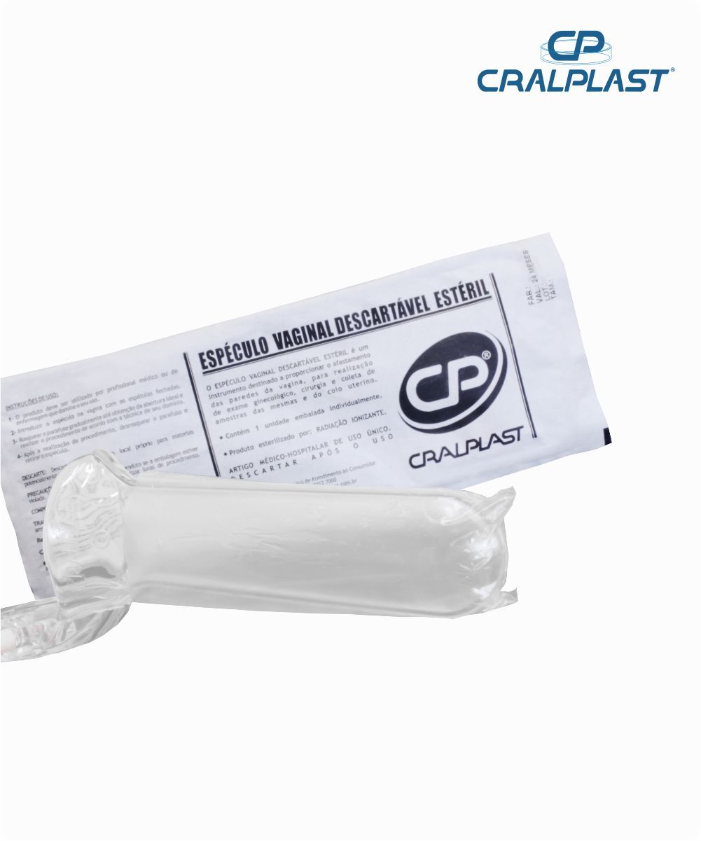 Espéculo vaginal descartável lubrificado estéril pequeno